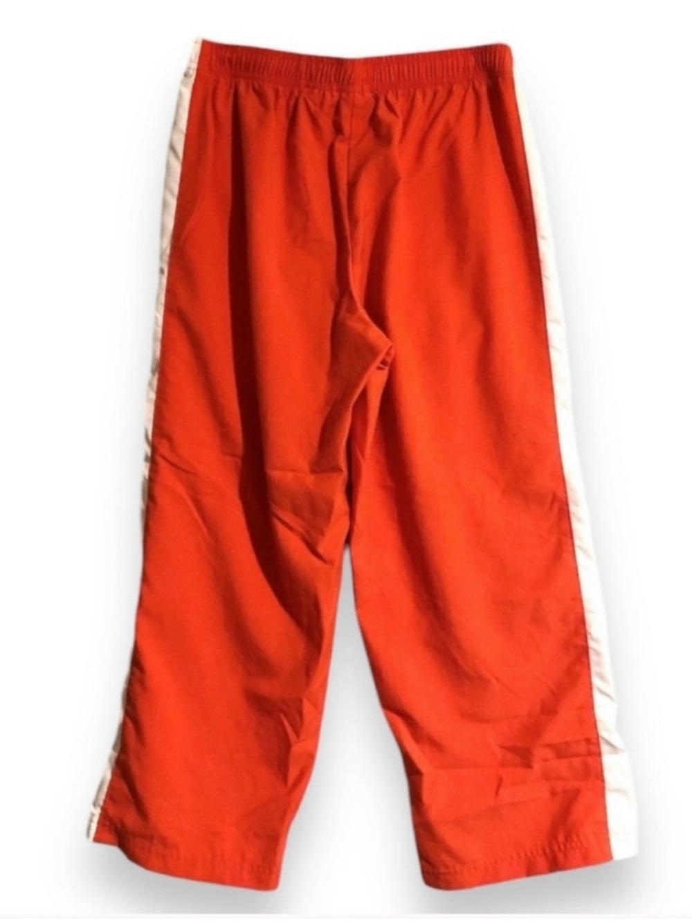NIKE Orange Track Pants White & Black Contrast Stripes Size Small VINTAGE - Picture 3 of 6